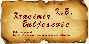 Krasimir Bulješević vizit kartica